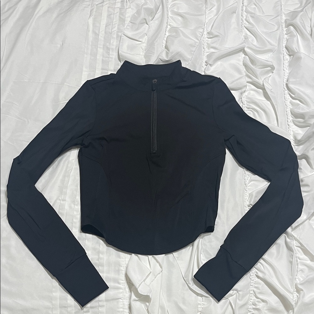 Long Sleeve Cropped Quarter Zip